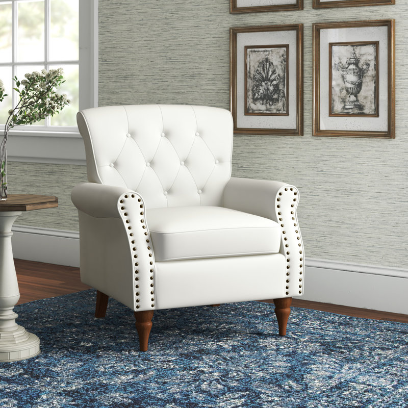 Lark Manor Galatea 29.5" W Armchair with ButtonTufted & Reviews Wayfair